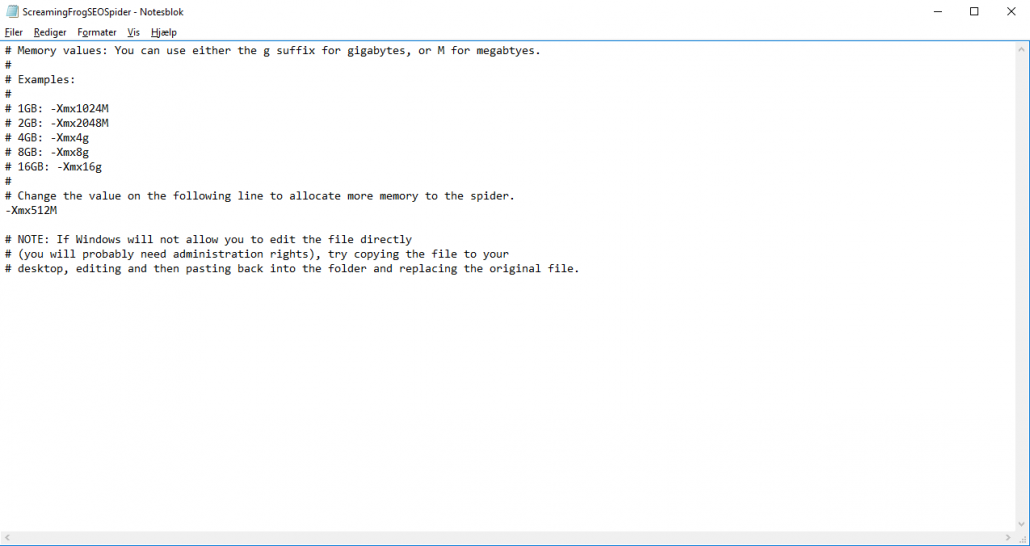ScreamingFrogSEOSpider.l4j config file