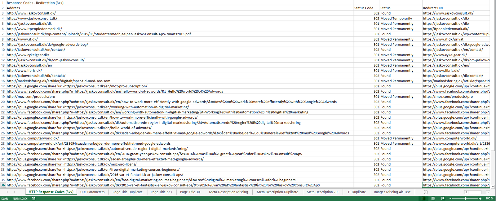 excel rapport