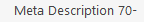 meta description below 70 characters