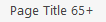 page titles above 65 characters