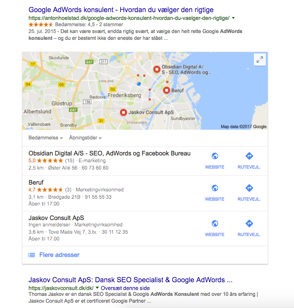 Google søgning adwords konsulent