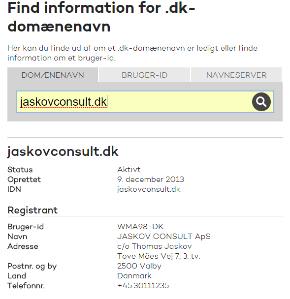 domæne lookup af upd-jaskovconsulting.igor-b.com