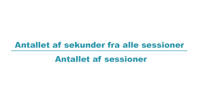 udregning af avg session duration